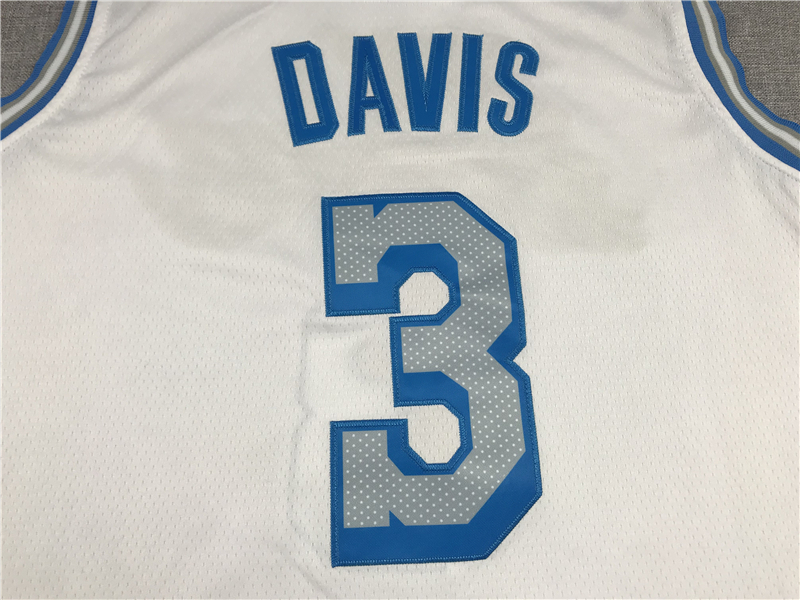 Men's Los Angeles Lakers Anthony Davis #3 White Swingman Jersey - City Edition