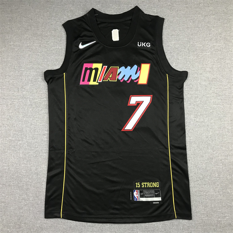 Men's Miami Heat Kyle Lowry #7 Black Swingman Player Jersey - City Edition