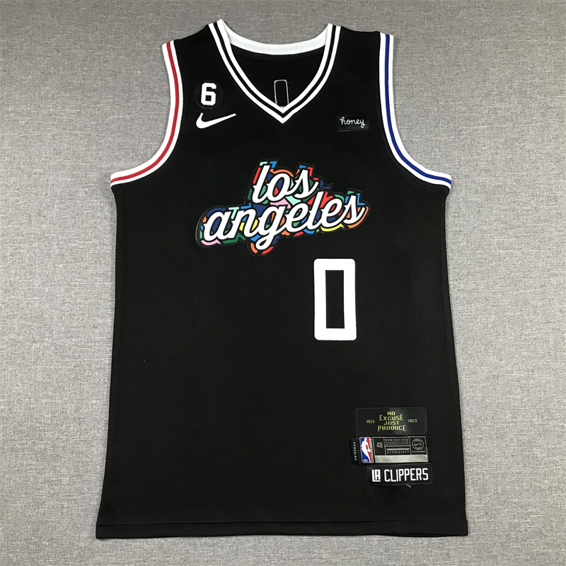Men's LA Clippers Russell Westbrook #0 Black 2022/23 Fastbreak Jersey - City Edition