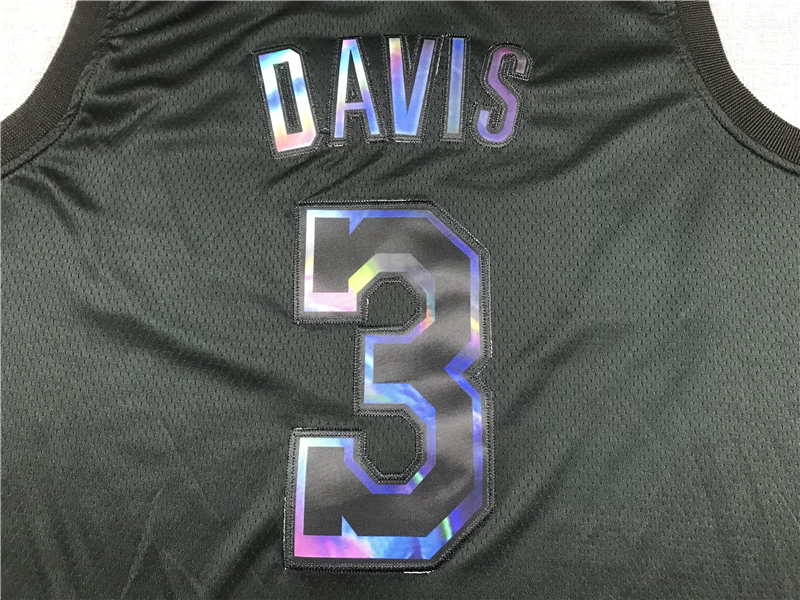 Men's Los Angeles Lakers Anthony Davis #3 Black Swingman Player Jersey