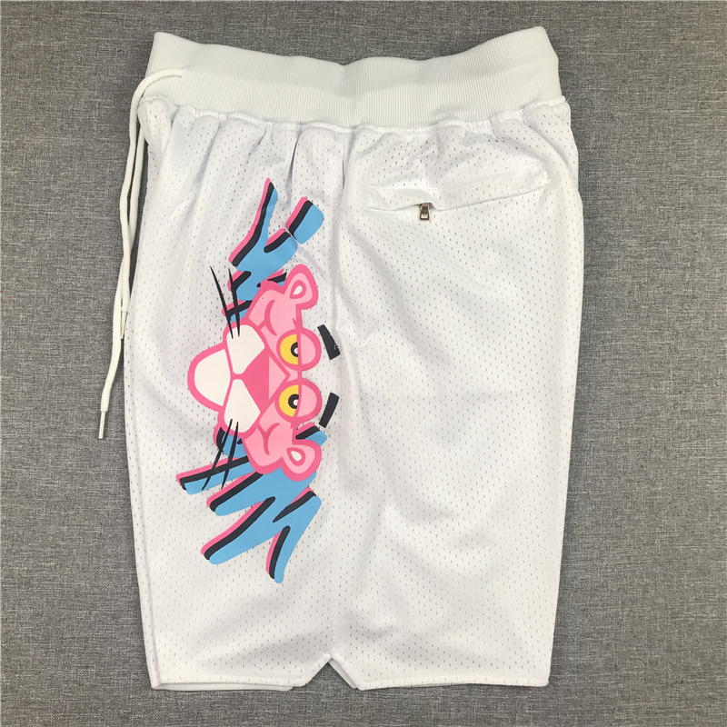 Men's Miami Heat Pink Panther White Basketball Shorts