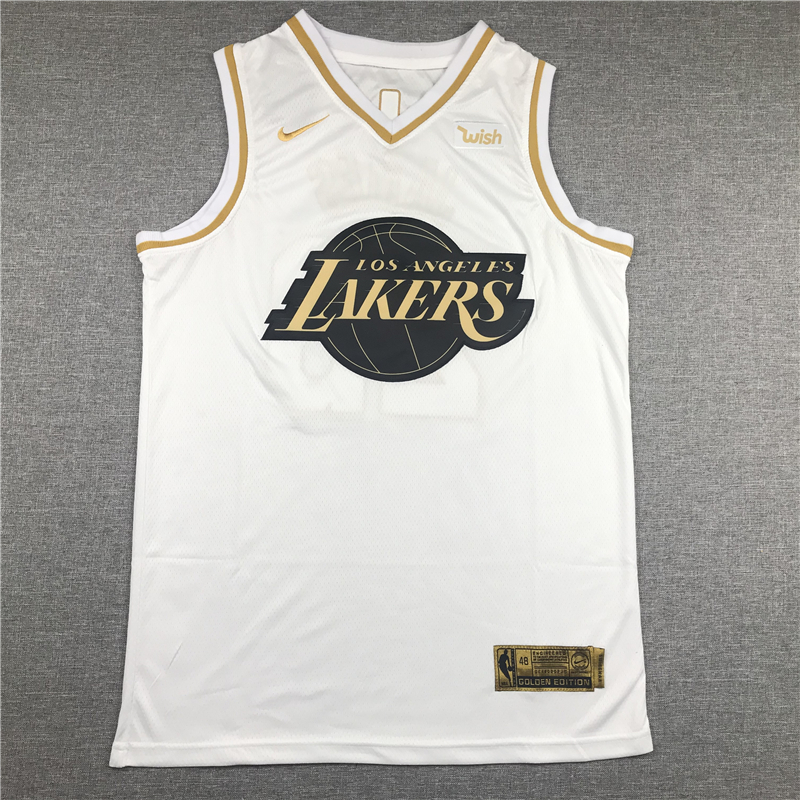 Men's Los Angeles Lakers LeBron James #23 White Swingman Jersey