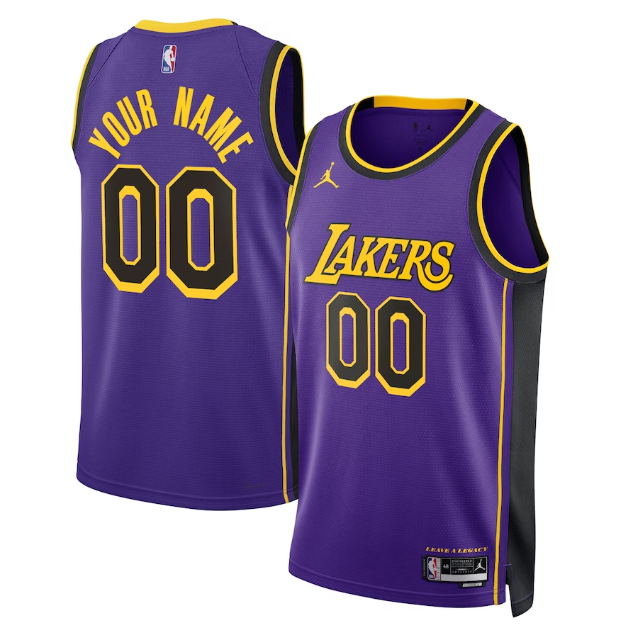 Men's Los Angeles Lakers Custom Swingman Jersey - Purple