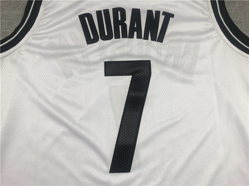 Men's Brooklyn Nets Kevin Durant White 2019 Fast Break Player Movement Jersey