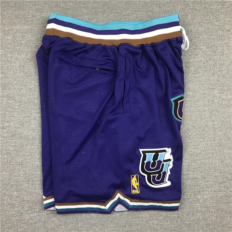 Men's Utah Jazz Purple 1996-97 Hardwood Classics Basketball Shorts