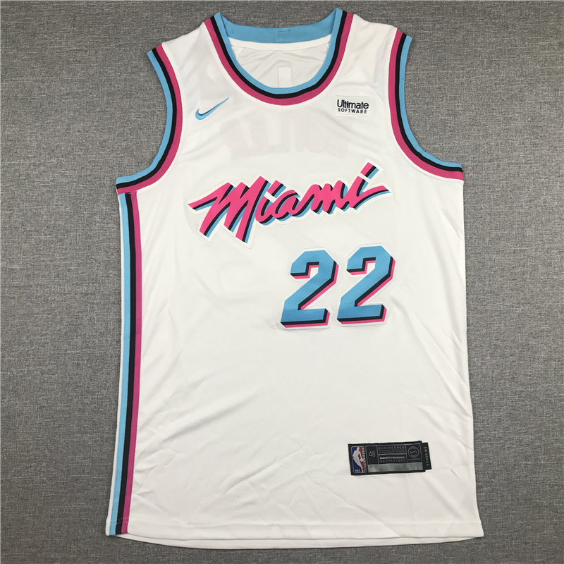 Men's Miami Heat Jimmy Butler #22 NBA White Swingman Jersey