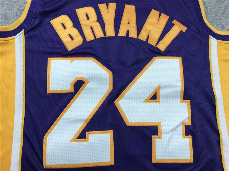 Men's Los Angeles Lakers Kobe Bryant #24 Purple Swingman Player Jersey