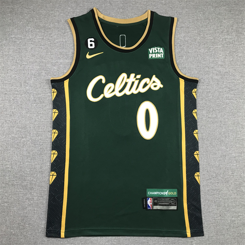 Men's Boston Celtics Jayson Tatum #0 Green 2022/23 Swingman Jersey - City Edition