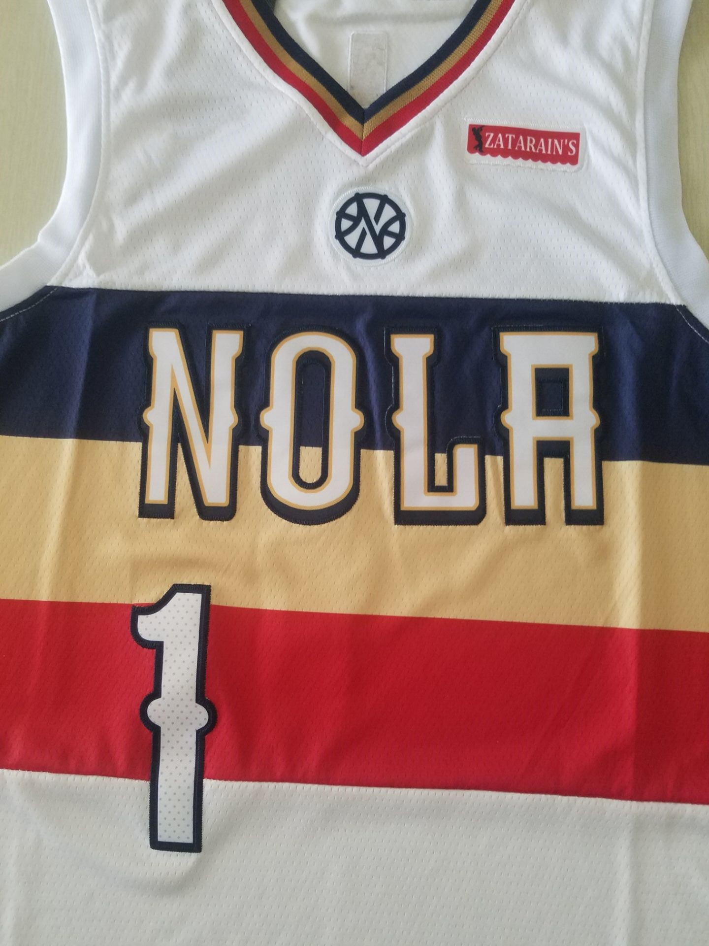 Men's New Orleans Pelicans Zion Williamson #1 NBA White Swingman Jersey