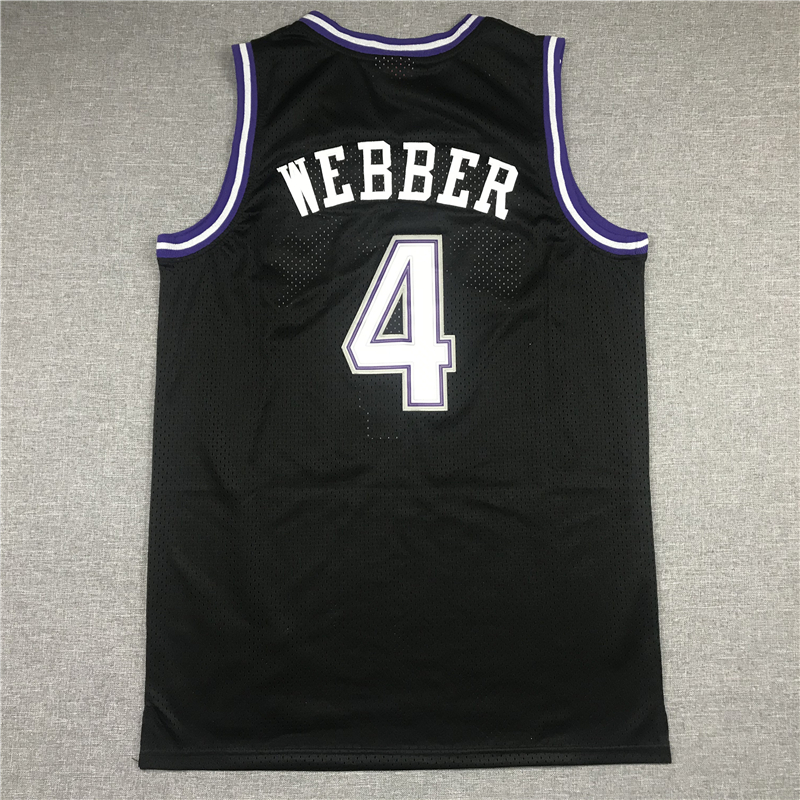 Men's Sacramento Kings Chris Webber Black Hardwood Classics Swingman Jersey