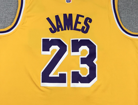 Men's Los Angeles Lakers LeBron James NBA #23 Yellow Swingman Jersey