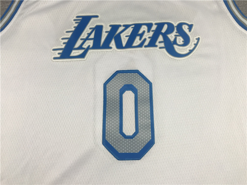 Men's Los Angeles Lakers Russell Westbrook #0 White 2020/21 Swingman Jersey