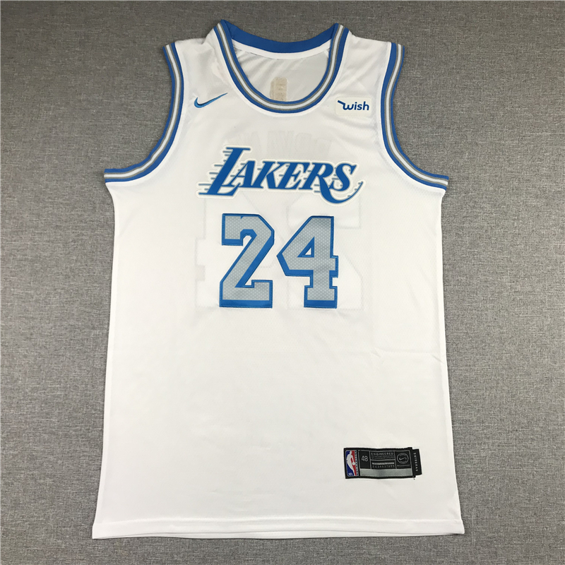 Men's Los Angeles Lakers Kobe Bryant White 2020/21 Swingman Jersey City Edition