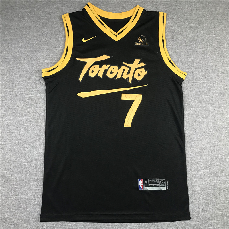 Men's Toronto Raptors Kyle Lowry #7 Black Replica Player Jersey