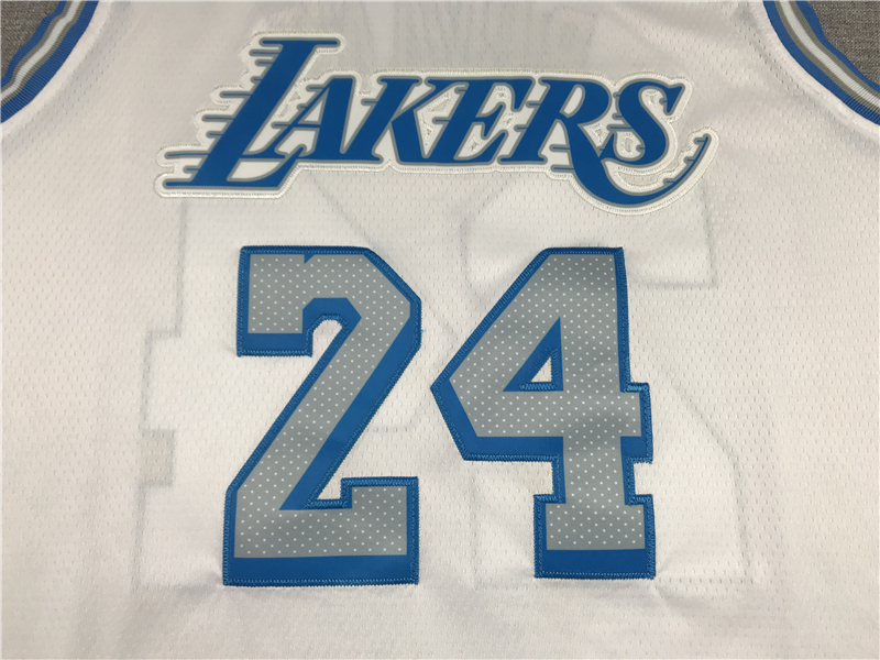 Men's Los Angeles Lakers Kobe Bryant White 2020/21 Swingman Jersey City Edition