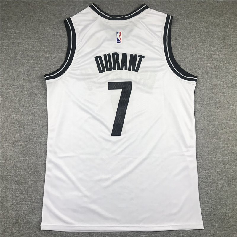 Men's Brooklyn Nets Kevin Durant White 2019 Fast Break Player Movement Jersey