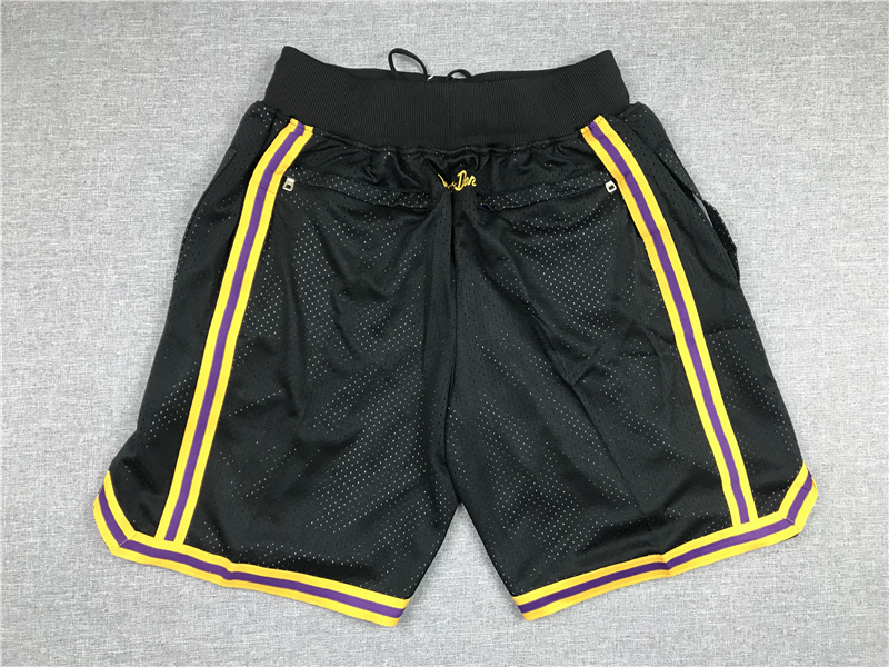 Men's Los Angeles Lakers MAMBA Black Basketball Shorts