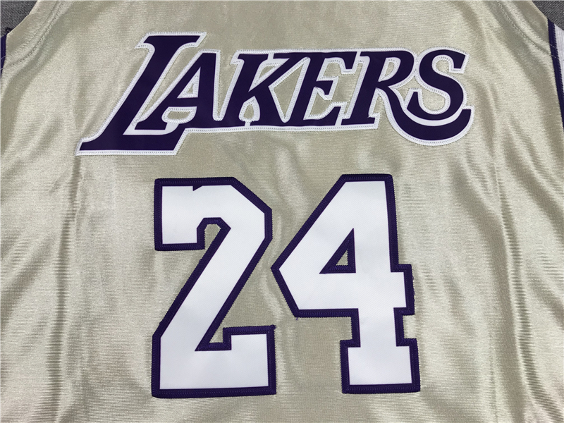 Men's Los Angeles Lakers Kobe Bryant Gold Hall of Fame Hardwood Classics Jersey