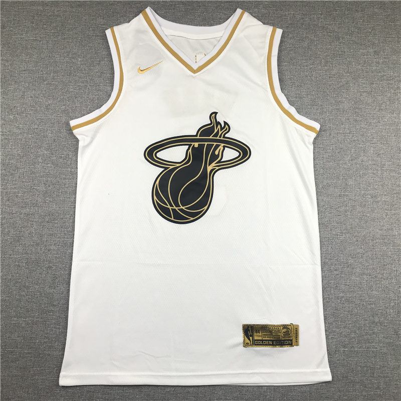 Men's Miami Heat Dwyane Wade #3 White Swingman Player Jersey