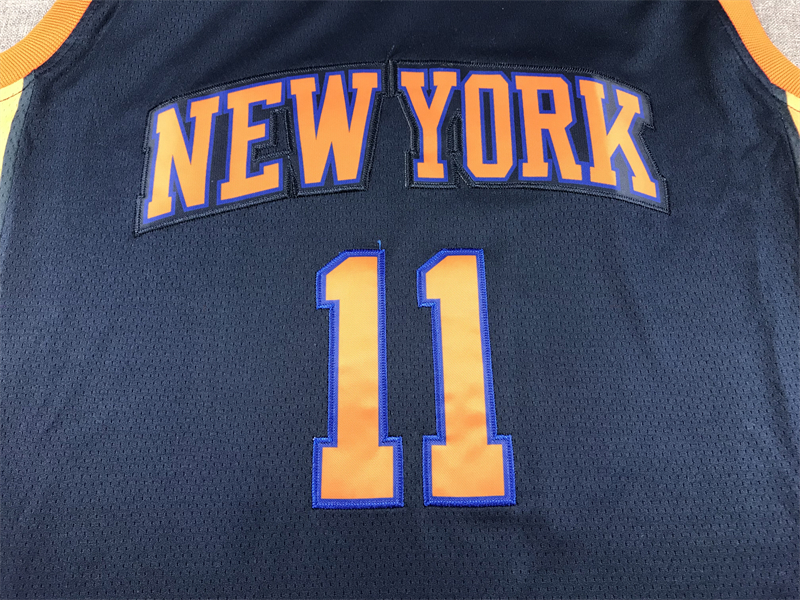 Men's New York Knicks Jalen Brunson #11 Navy Swingman Jersey - Statement Edition