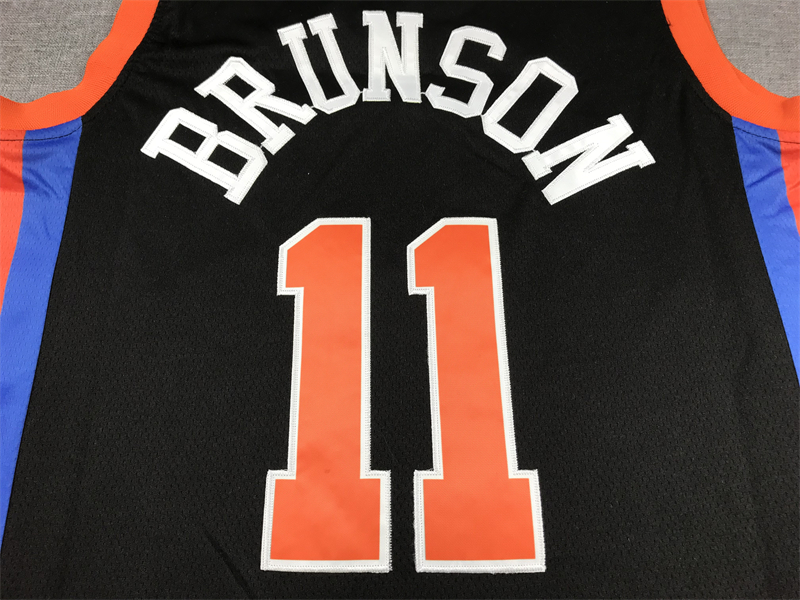Men's New York Knicks Jalen Brunson #11 Black 2022/23 Swingman Jersey - City Edition