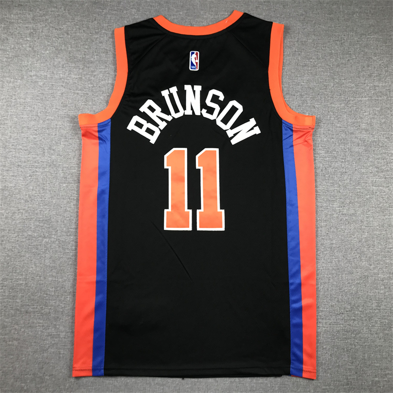 Men's New York Knicks Jalen Brunson #11 Black 2022/23 Swingman Jersey - City Edition