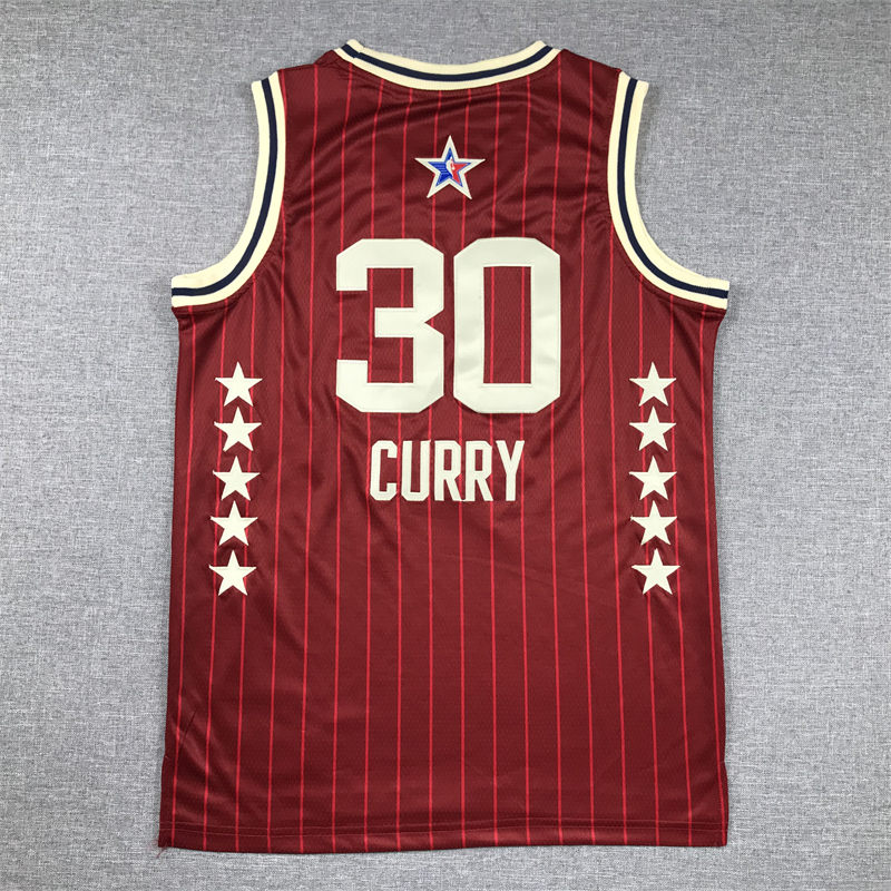 Men's Golden State Warriors Stephen Curry #30 Red 2024 NBA All-Star Game Swingman Jersey