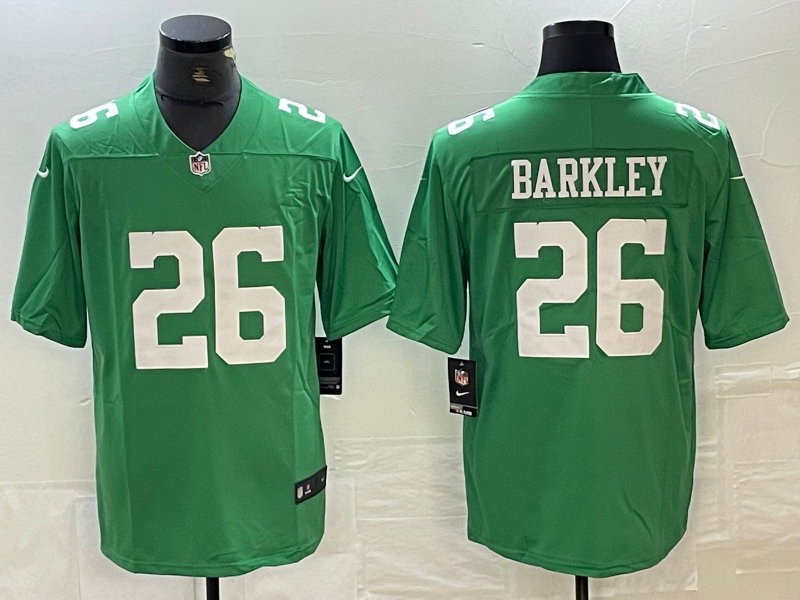 Men's Philadelphia Eagles Saquon Barkley #26 Kelly Green Game Player Jersey
