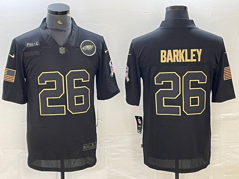 Men's Philadelphia Eagles Saquon Barkley #26 Black Alternate Game Jersey