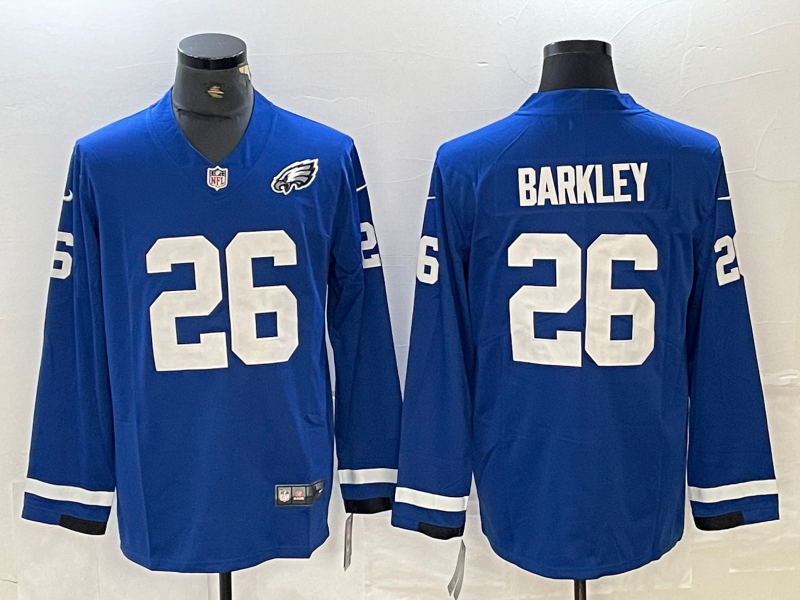Men's Philadelphia Eagles Saquon Barkley #26 Blue Game Jersey