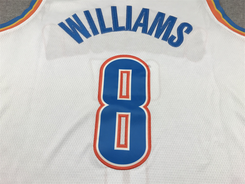 Men's Oklahoma City Thunder Jalen Williams #8 White Swingman Jersey - Association Edition