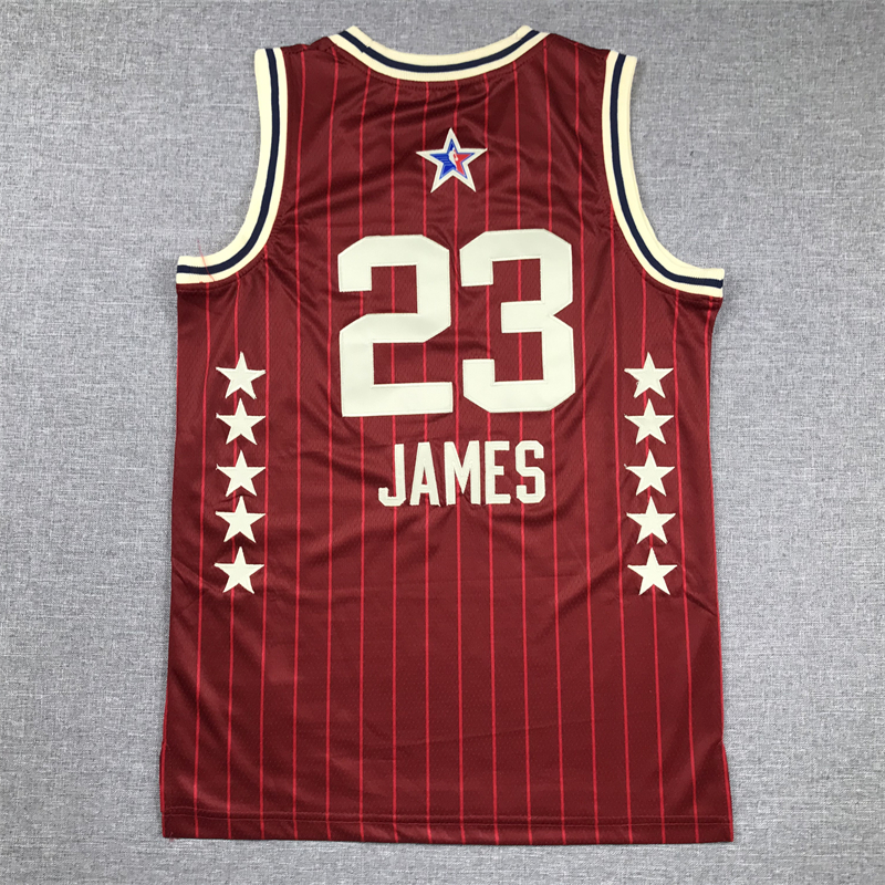 Men's Los Angeles Lakers LeBron James #23 Crimson 2024 NBA All-Star Game Swingman Jersey