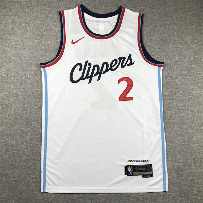 Men's LA Clippers Kawhi Leonard #2 White Swingman Jersey