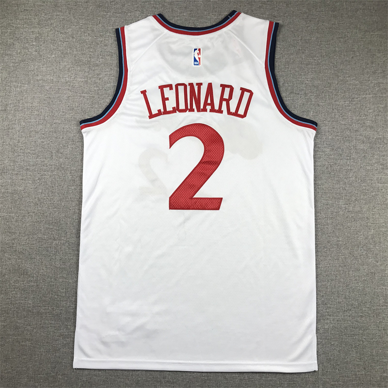 Men's LA Clippers Kawhi Leonard #2 White Swingman Jersey