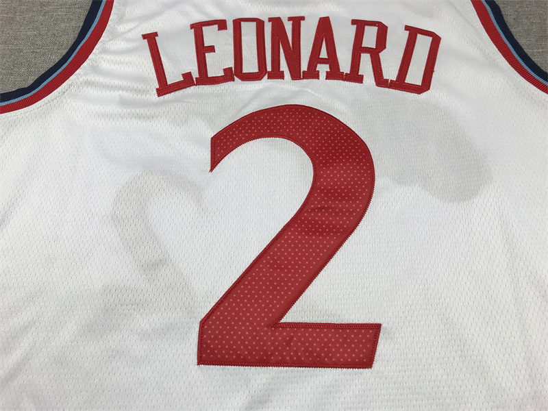 Men's LA Clippers Kawhi Leonard #2 White Swingman Jersey