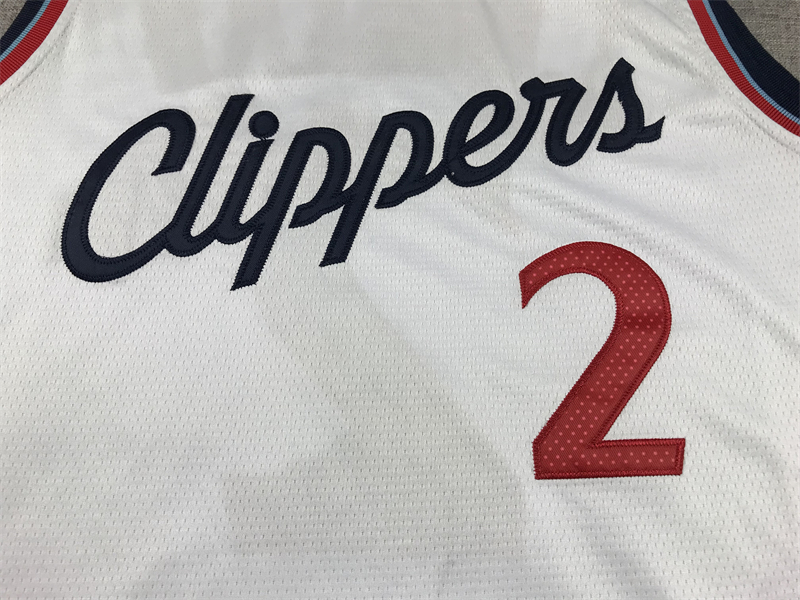 Men's LA Clippers Kawhi Leonard #2 White Swingman Jersey