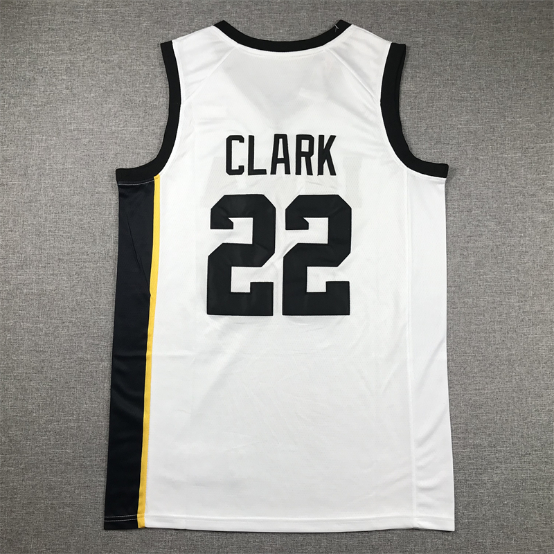 Men's Iowa Hawkeyes Caitlin Clark #22 White Replica Player Jersey