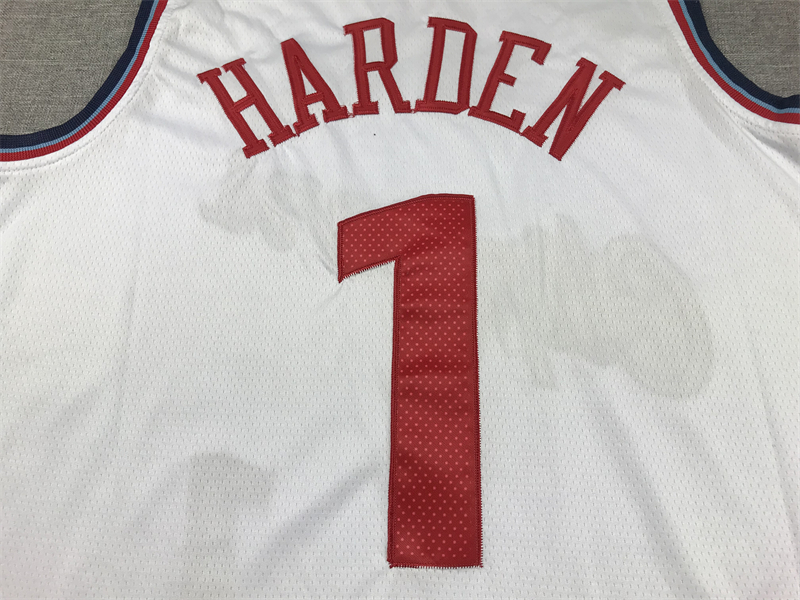 Men's LA Clippers James Harden #1 White Swingman Player Jersey