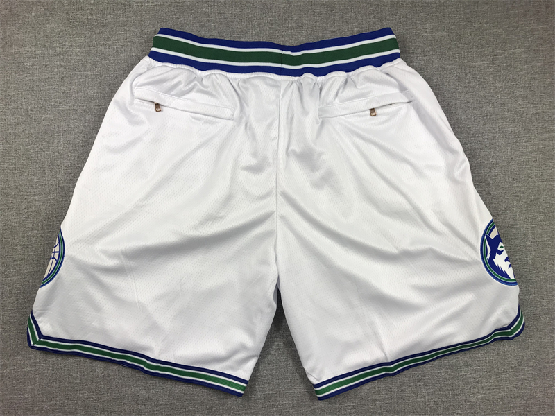Men's Minnesota Timberwolves White Pocket Shorts