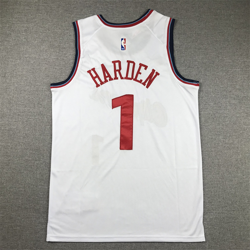 Men's LA Clippers James Harden #1 White Swingman Player Jersey