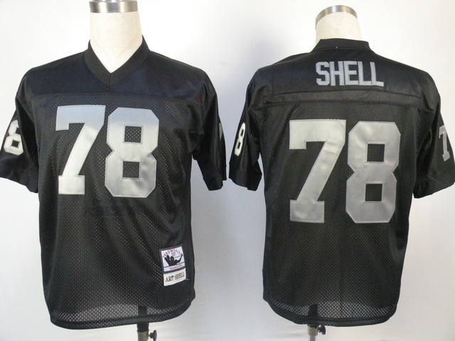 Men's Oakland Raiders Art Shell Mitchell & Ness Black Legacy Replica Jersey