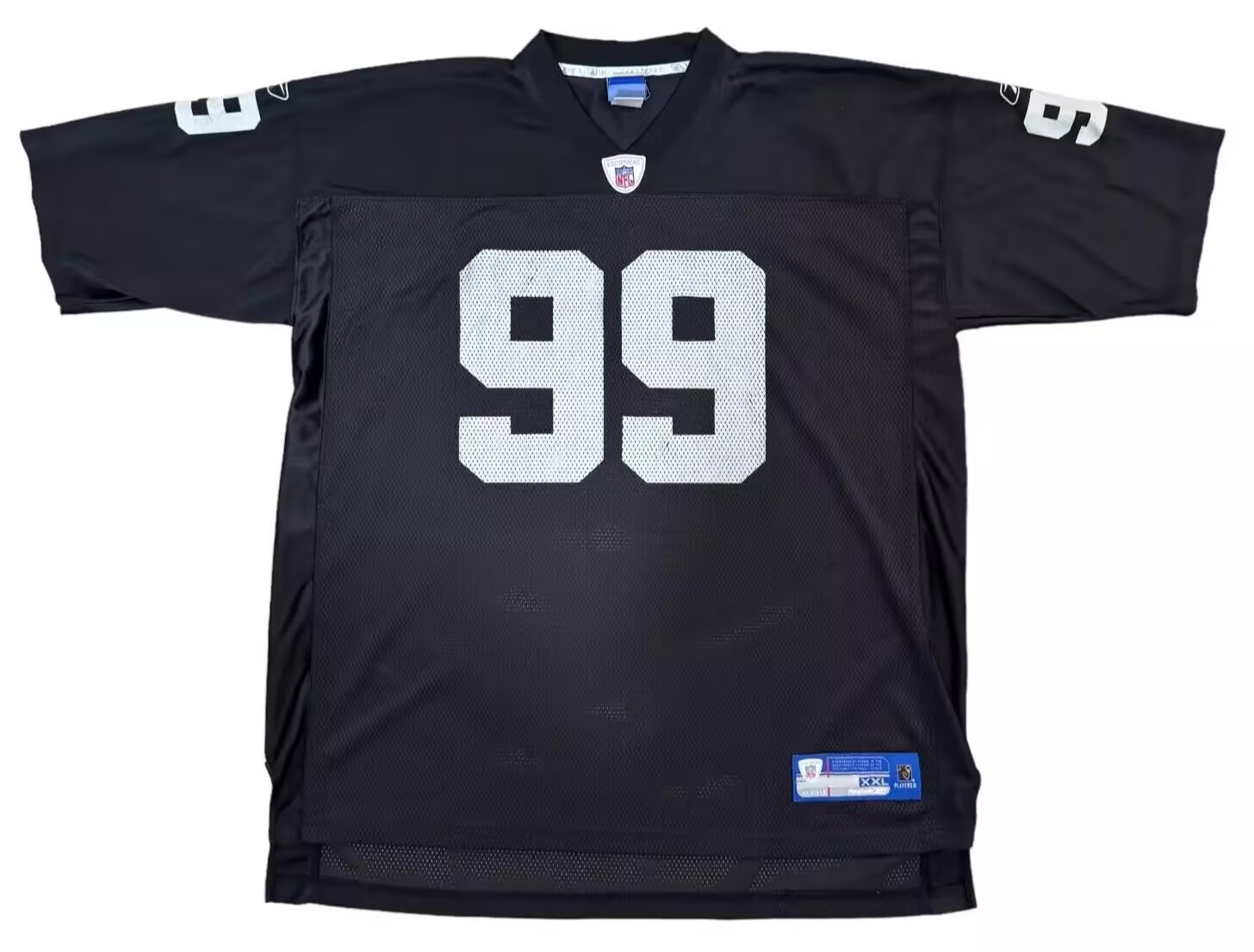 Men's Oakland Raiders Warren Sapp Mitchell & Ness Black Legacy Replica Jersey