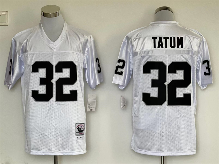 Men's Oakland Raiders Jack Tatum Mitchell & Ness White Legacy Replica Jersey