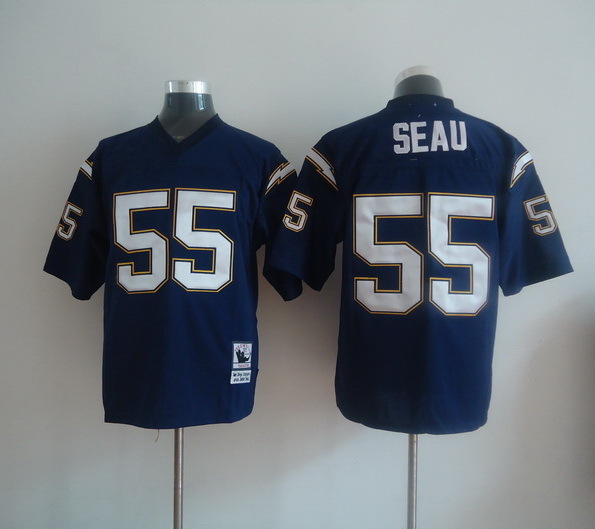 Men's San Diego Chargers Junior Seau Mitchell & Ness Royal Legacy Replica Jersey