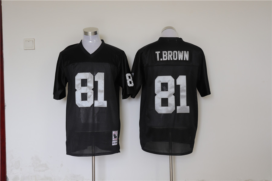 Men's Oakland Raiders Tim Brown Mitchell & Ness Black Legacy Replica Jersey
