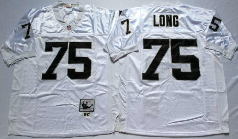 Men's Oakland Raiders Howie Long Mitchell & Ness White Legacy Replica Jersey