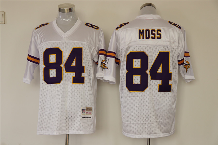 Men's Minnesota Vikings Randy Moss Mitchell & Ness White Legacy Replica Jersey