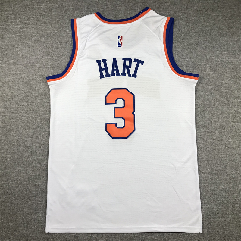 Men's New York Knicks Josh Hart #3 White Swingman Jersey - Association Edition