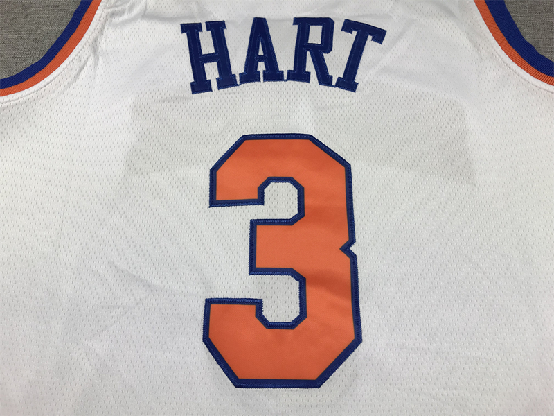Men's New York Knicks Josh Hart #3 White Swingman Jersey - Association Edition