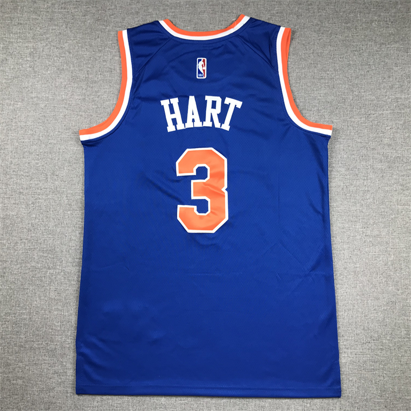 Men's New York Knicks Josh Hart #3 Blue Swingman Jersey - Icon Edition